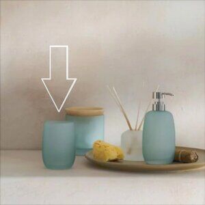 new JADEITE GREEN color Haven Eulo Frosted Glass Bathroom Accessory Tumbler